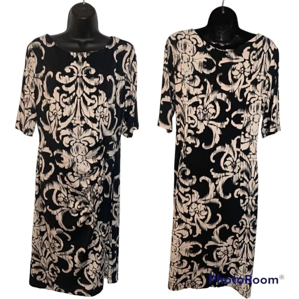 Connected Apparel Pull Over Sheath Dress